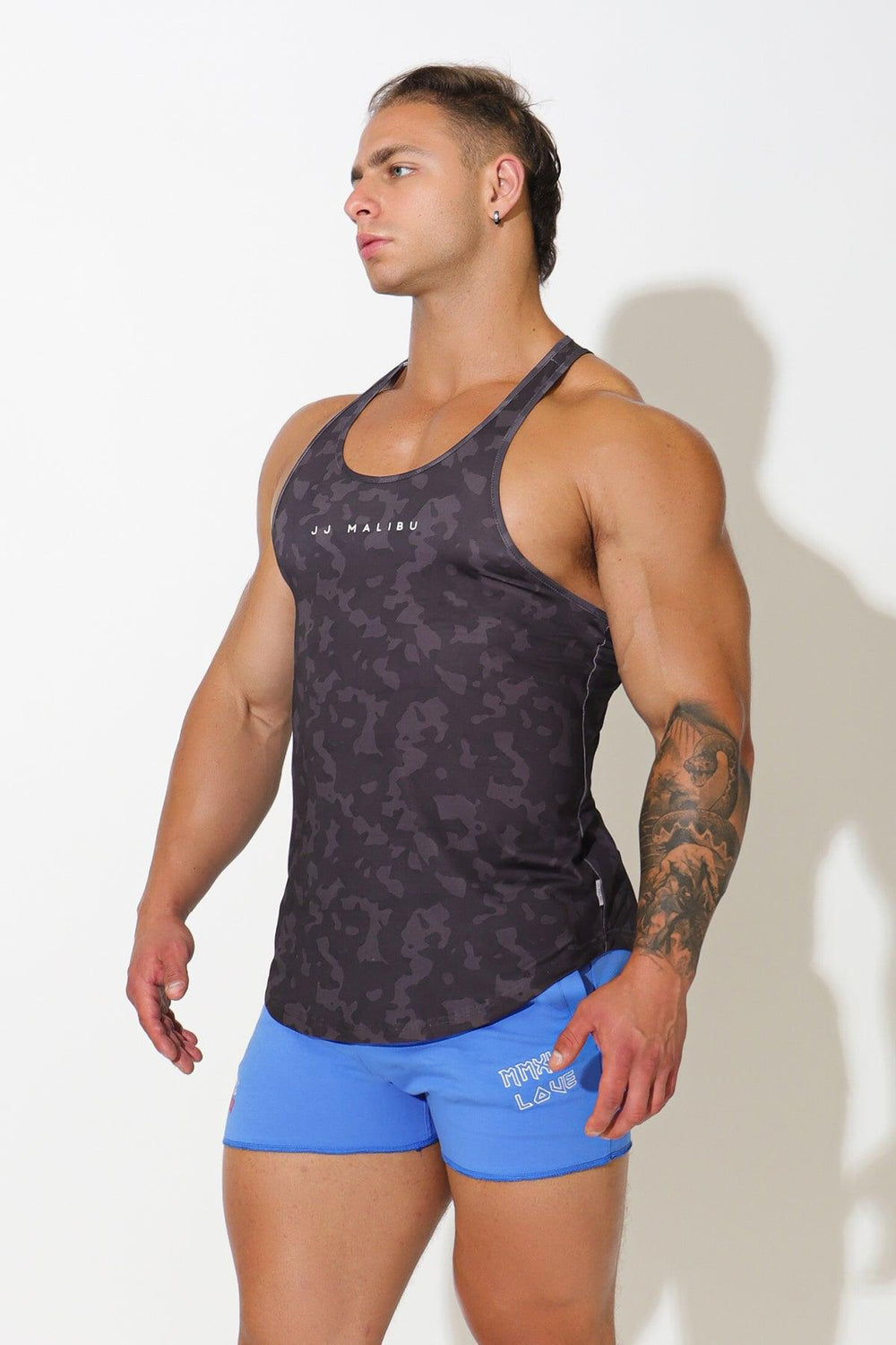 Feel-Me Scoop Bottom Tank - Grey Camo - JJ Malibu
