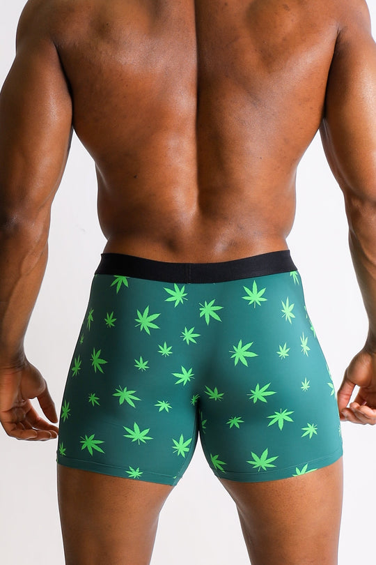 Men's Boxer Briefs - Weed