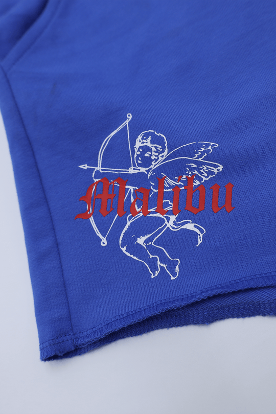 Short court Call You Tonight 5" avec ceinture élastique - Bleu