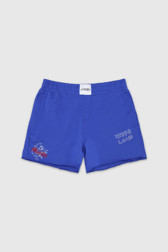 Short court Call You Tonight 5" avec ceinture élastique - Bleu