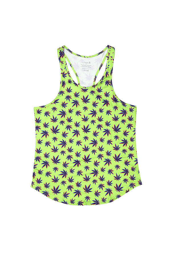 Feel Me Scoop Bottom Tank - Weed - JJ Malibu 