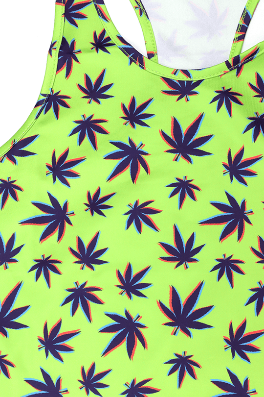 Feel Me Scoop Bottom Tank - Weed - JJ Malibu 