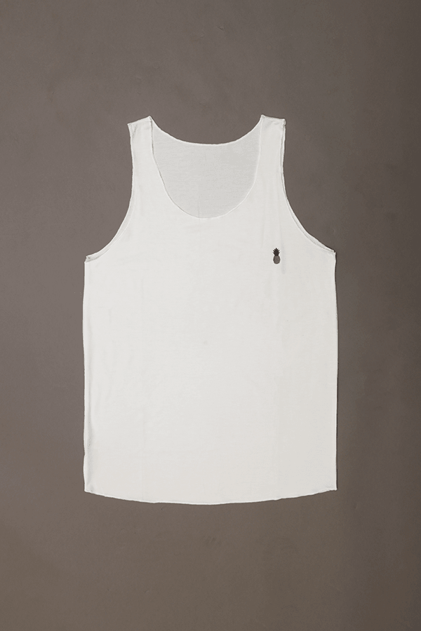 Rendezvous Raw-edge Tank Top - White - JJ Malibu 
