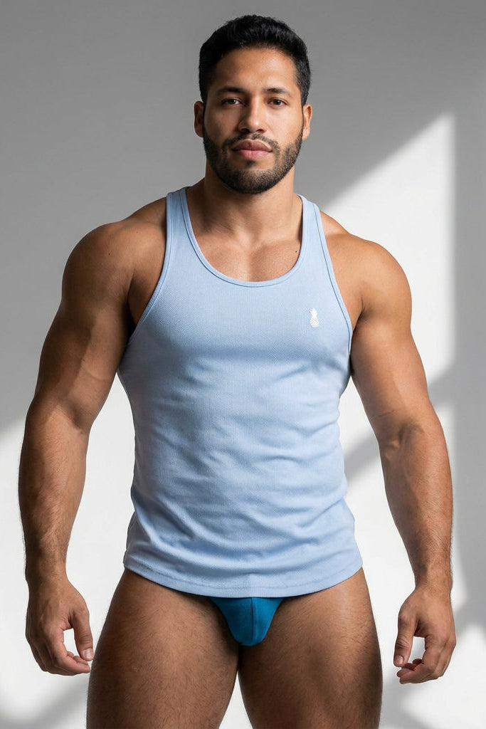 JJ Cool-Dry Gym Stringer - Sky Blue
