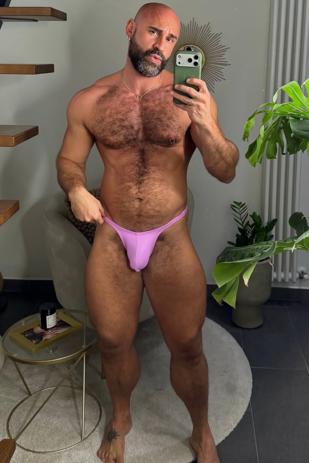 Soft Vegan Leather Scrunch-Butt Briefs - Pink