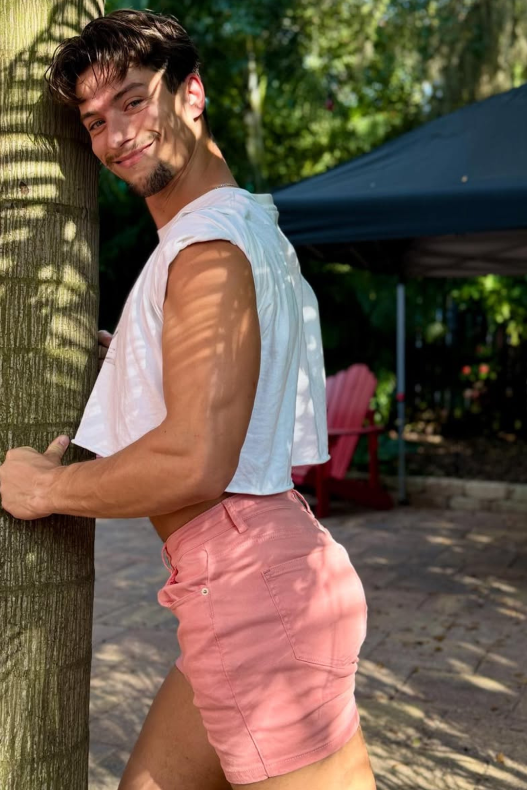 Men's Color Pop 3.5'' Denim Shorts - Hot Pink