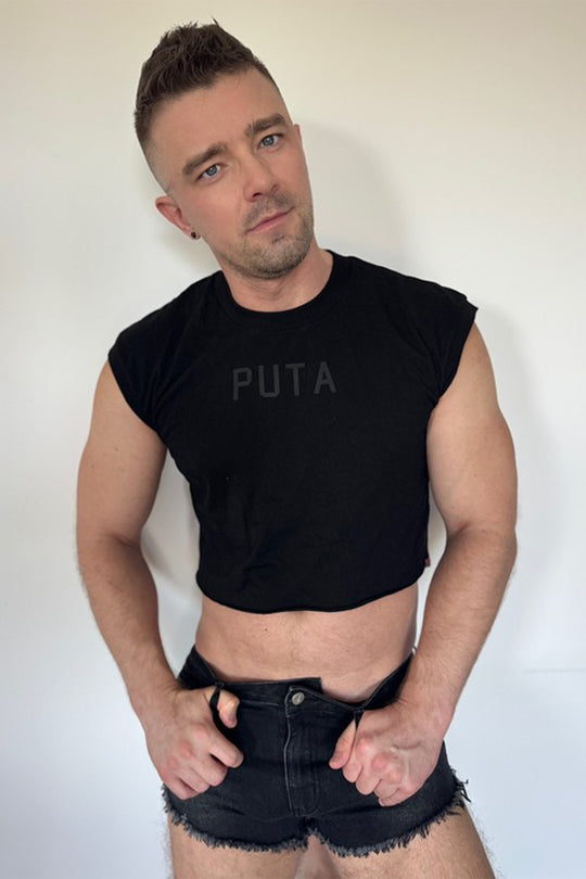 Escapism Muscle-Fit Crop Tank - Puta