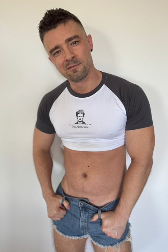 Muscle-Fit Crop Tee - Rebel Bloom