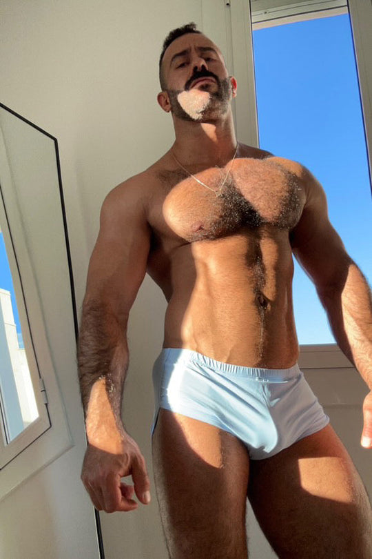 Pantalones cortos Cool-Dri 2 en 1 con forro de tanga - Azul Ártico