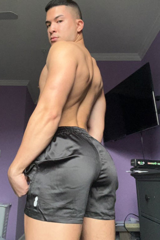 ShimmerFlex Active Shorts - Midnight Black