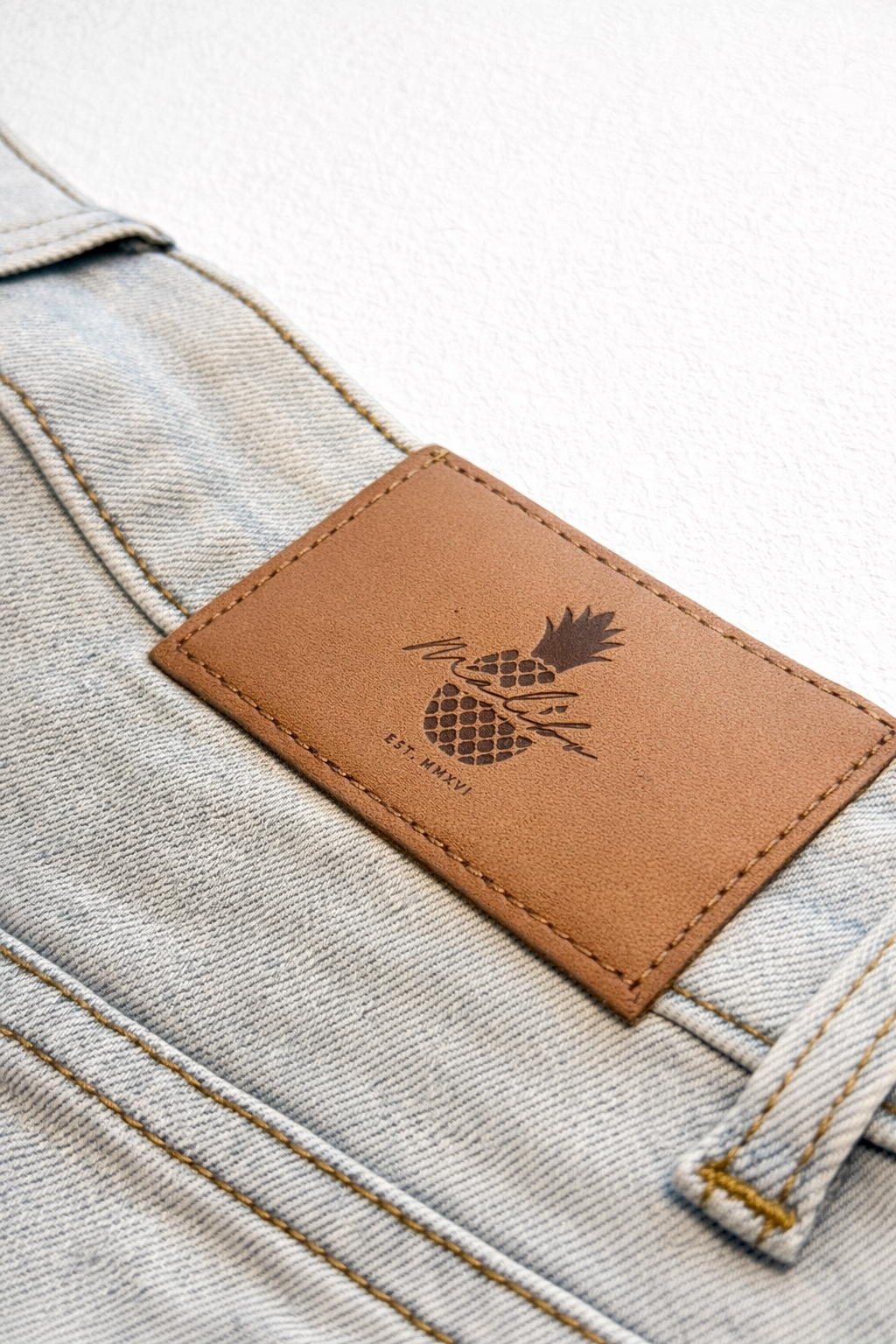 Cheeky Summer 2.5" Denim Brief Shorts - Sky Blue