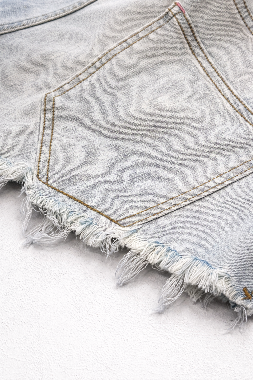 Cheeky Summer 2.5" Denim Brief Shorts - Sky Blue