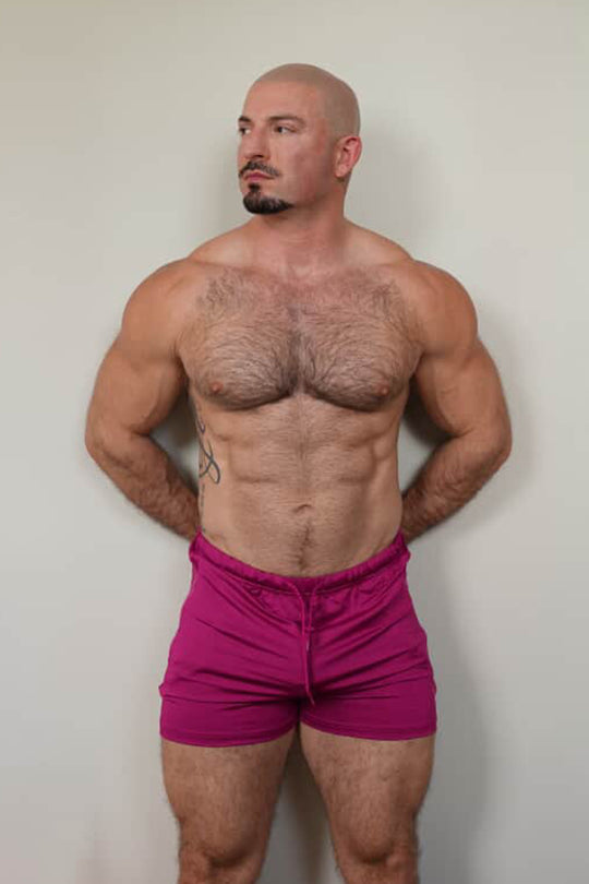 Shorts Karma de 2" con bolsillos con cremallera - Miss Magenta