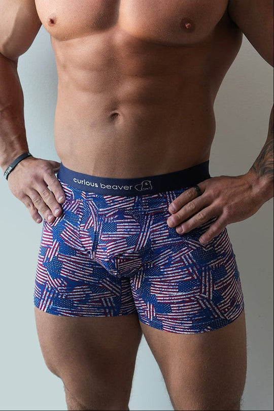 Men's Boxer Briefs - USA Flag