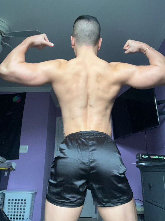 ShimmerFlex Active Shorts - Midnight Black