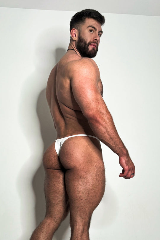 Tanga clásica acanalada - Blanco roto