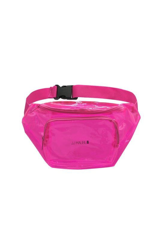 Sac banane translucide surligneur - Rose vif