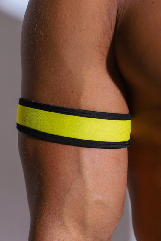 Correas de velcro para el brazo para festivales (amarillas)