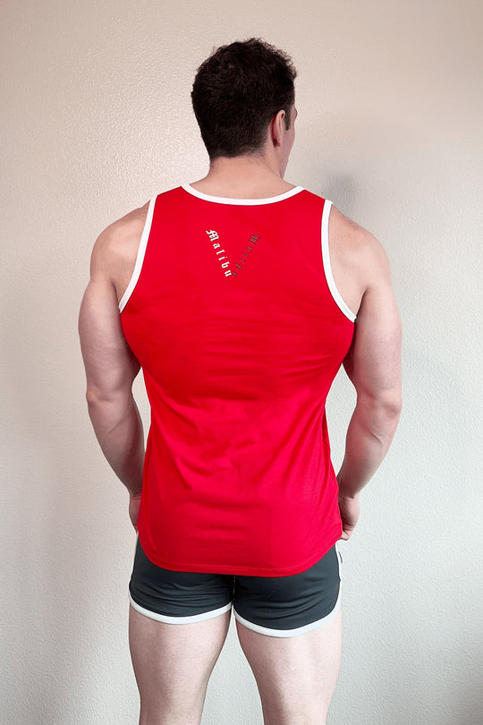 Camiseta deportiva de tirantes para hombre - Vino