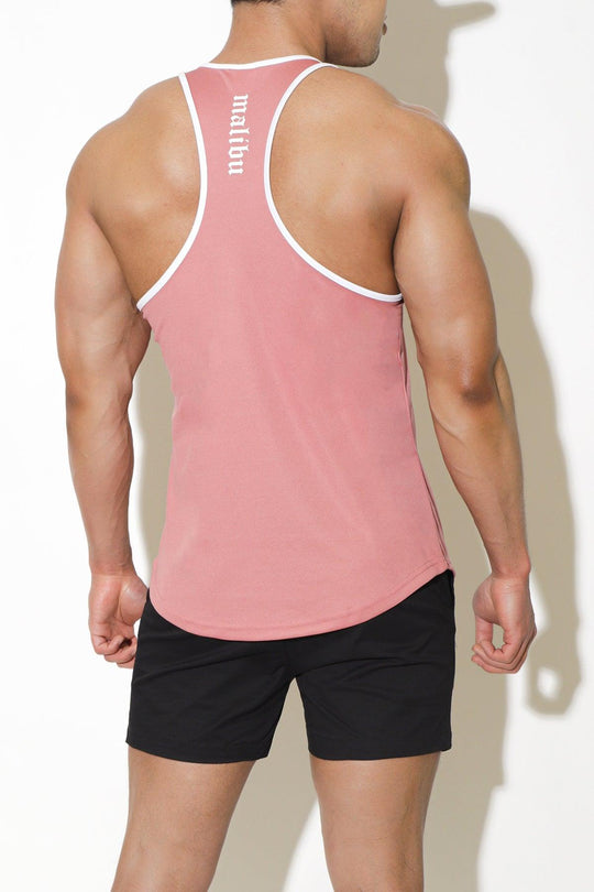 Quick-Dry Tank Top - Pink w/ Skull Design - JJ Malibu 