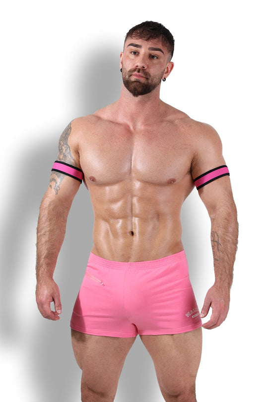 Festival Velcro Arm Straps - Hot Pink