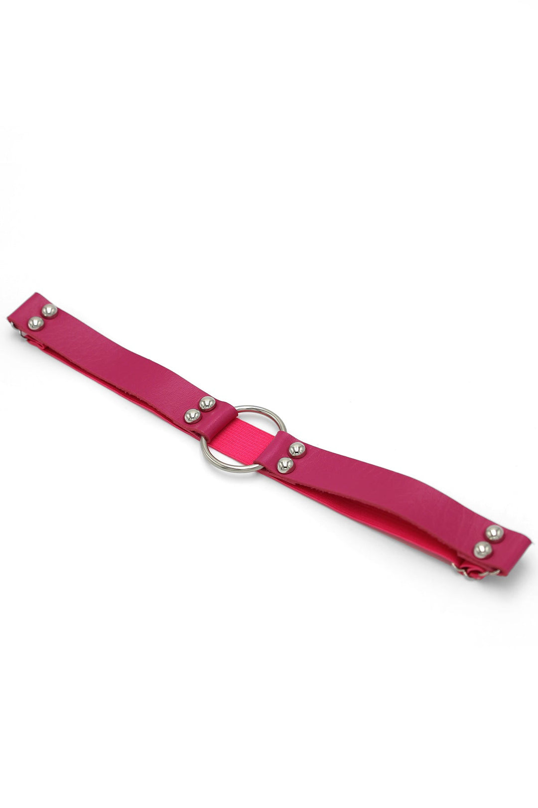 Anillos de cuero vegano para piernas - Rosa intenso