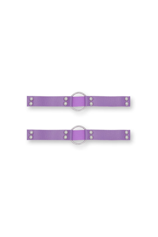 Vegan Leather Ring Leg Bands - Lavender