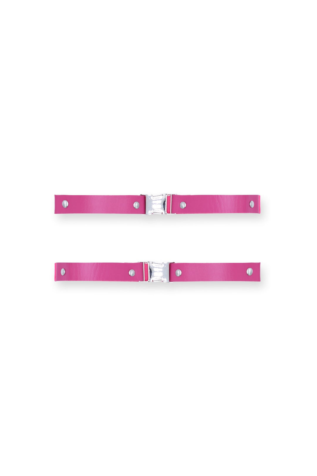 Bandes de jambe en cuir végétalien avec boucle à pression - Rose