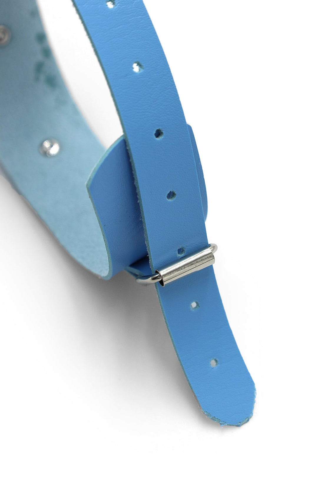 Brassards en cuir vegan avec boucle - Bleu clair