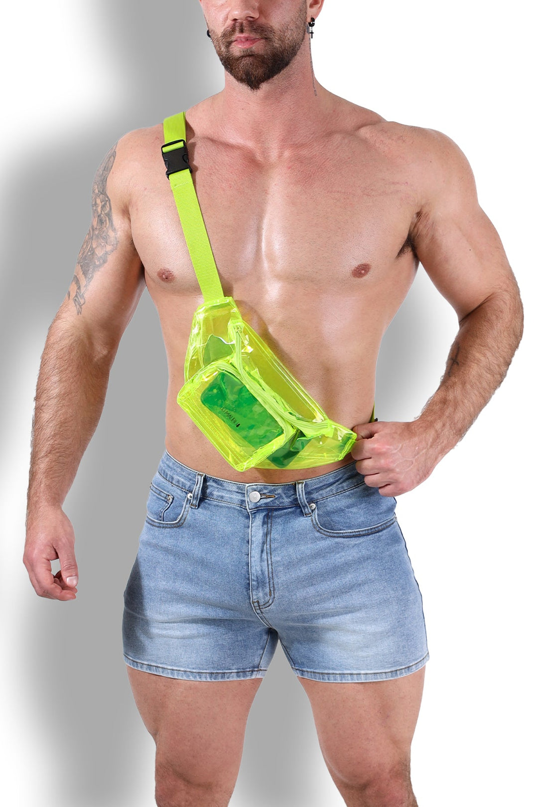 Highlighter Translucent Fanny Pack - Neon Yellow