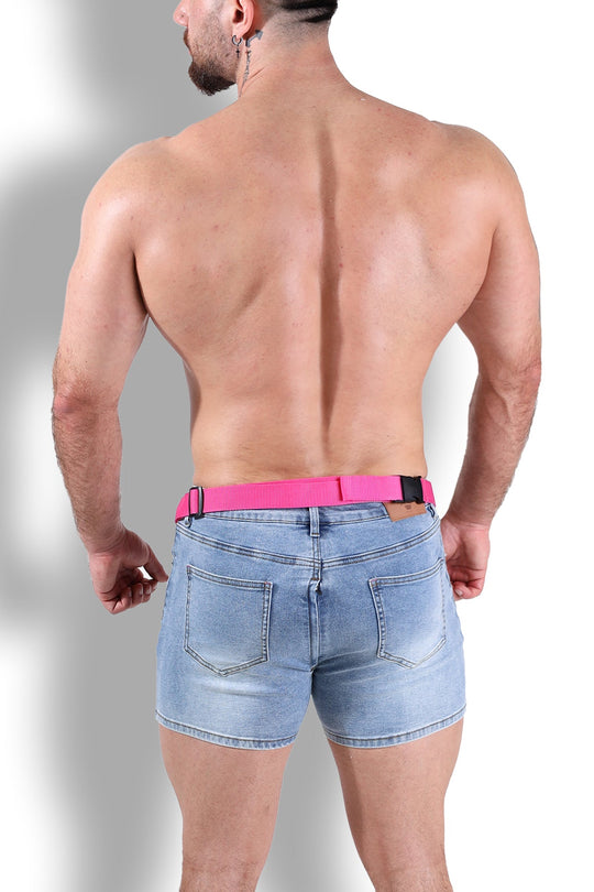 Sac banane translucide surligneur - Rose vif