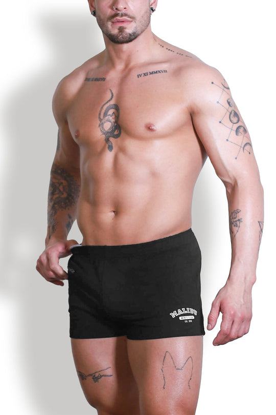 Short court Varsity 2" avec poche zippée - Noir minuit