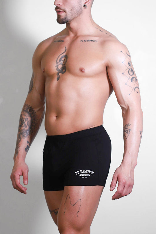 Short court Varsity 2" avec poche zippée - Noir minuit