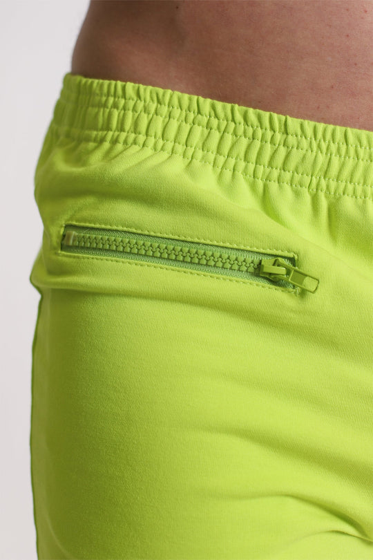 Varsity 2" Short Shorts with Zipper Pocket  - Neon Yellow