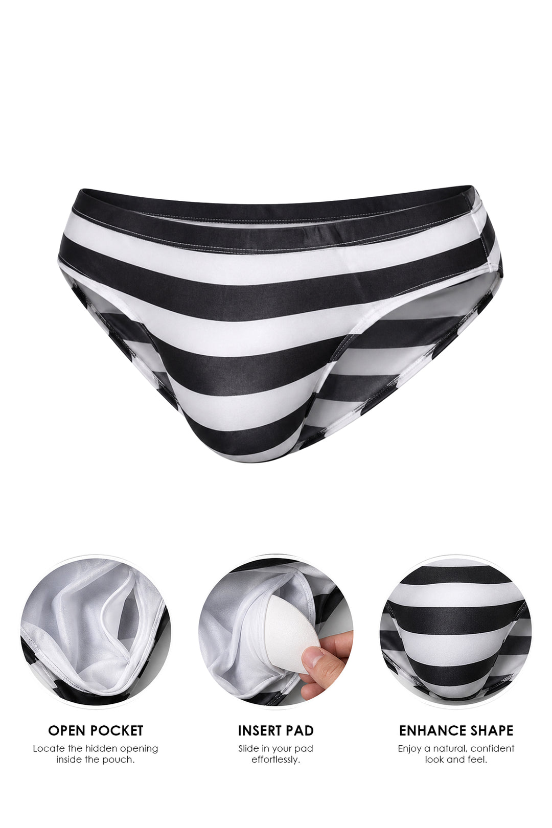 Wet-N-Wild Swim Briefs - Classic Stripes