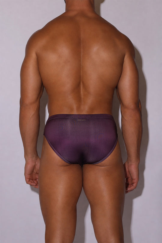 Wet-N-Wild Swim Briefs - Maroon Lightning
