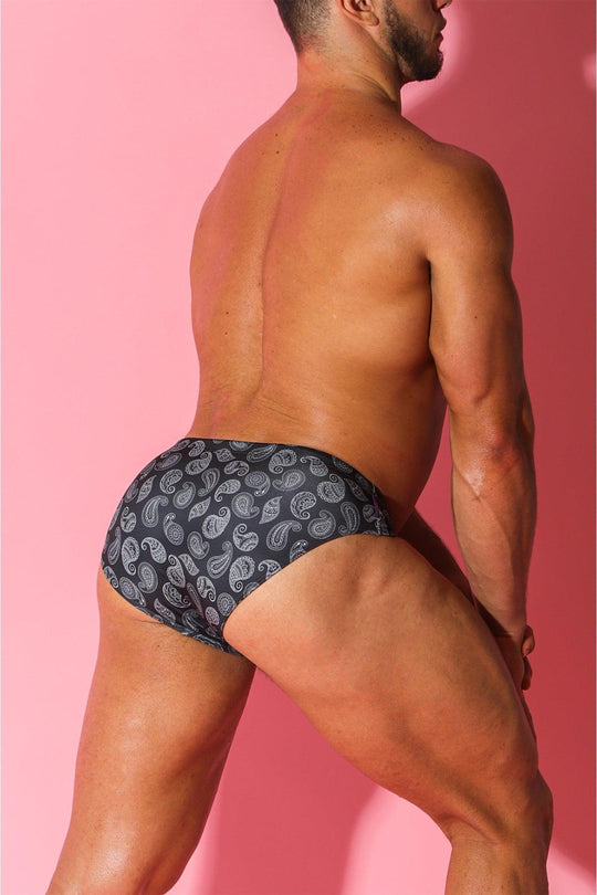 Wet N Wild Swim Briefs - Paisley - JJ Malibu 