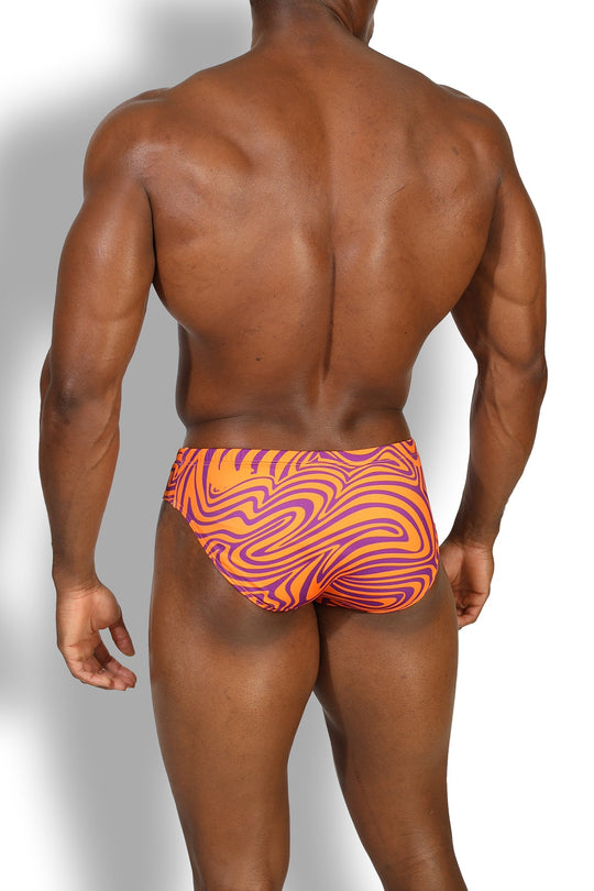 Wet-N-Wild Swim Briefs - Groovy Orange