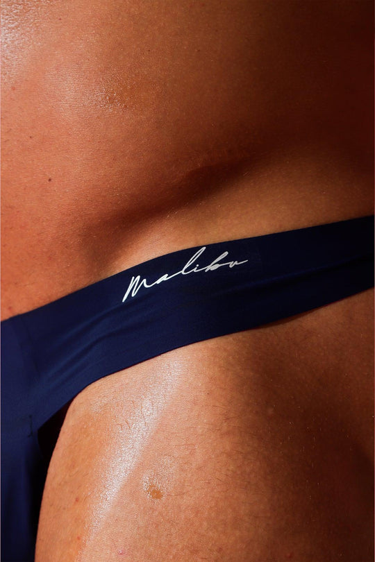 Lose-My-Breath Seamless Thong - Indigo Blue - JJ Malibu 