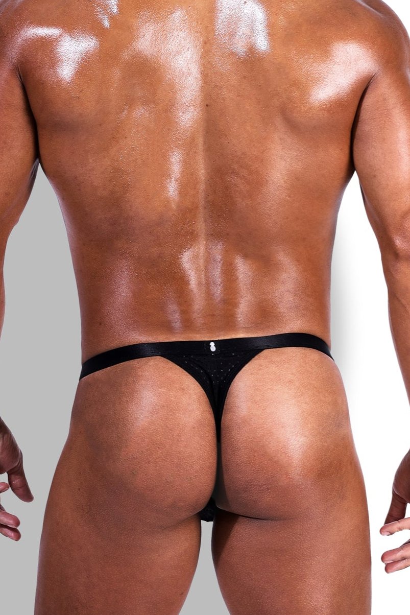 Tanga de malla Now-or-Never - Negro