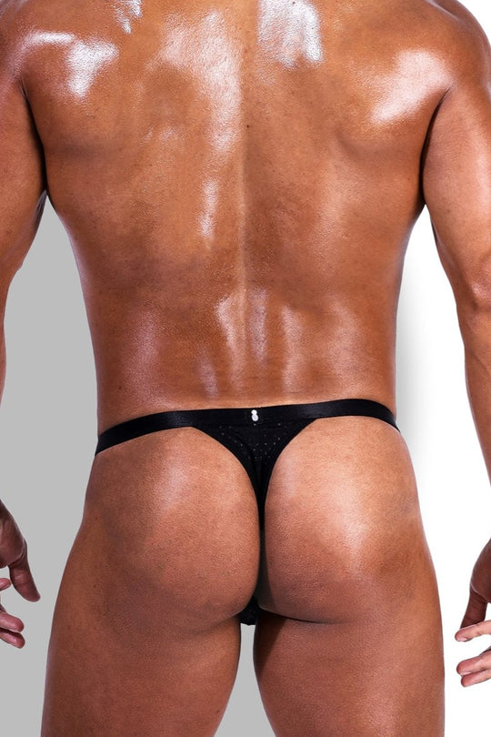 Tanga de malla Now-or-Never - Negro