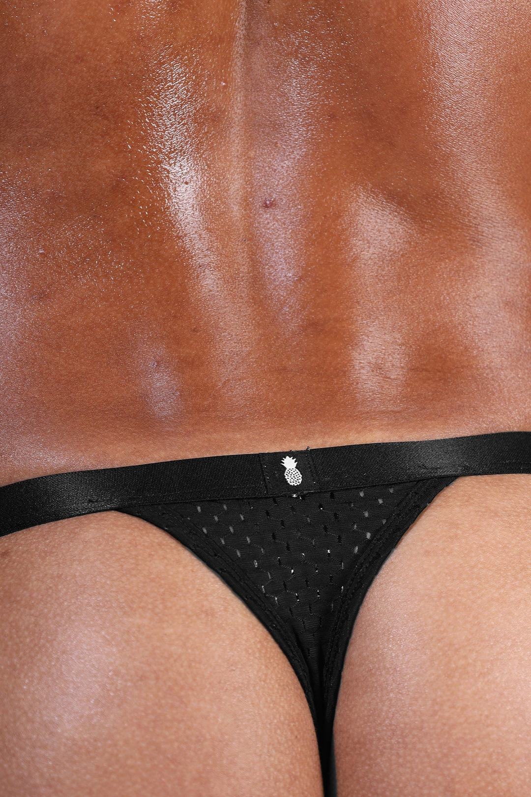 Tanga de malla Now-or-Never - Negro