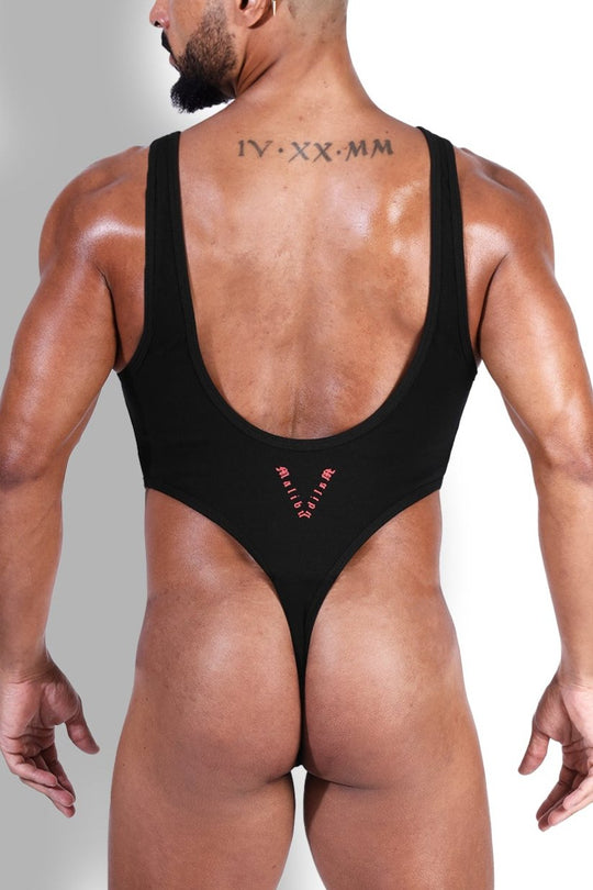 Body de canalé Afterglow - Negro