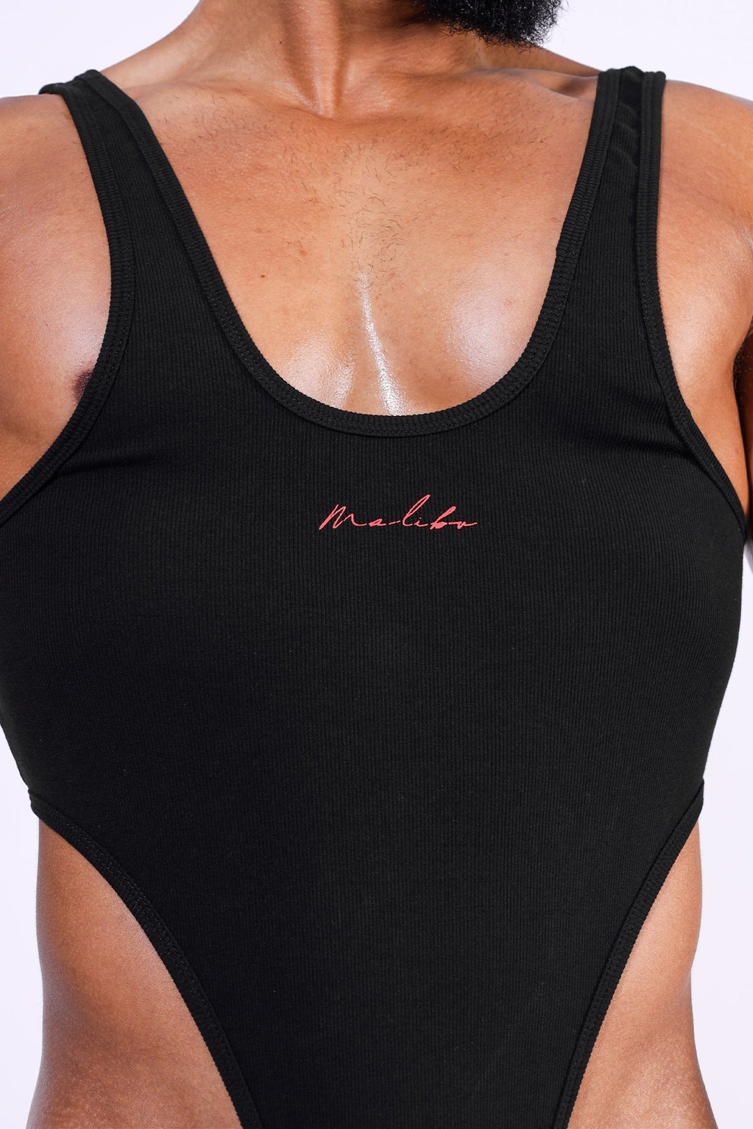Body de canalé Afterglow - Negro