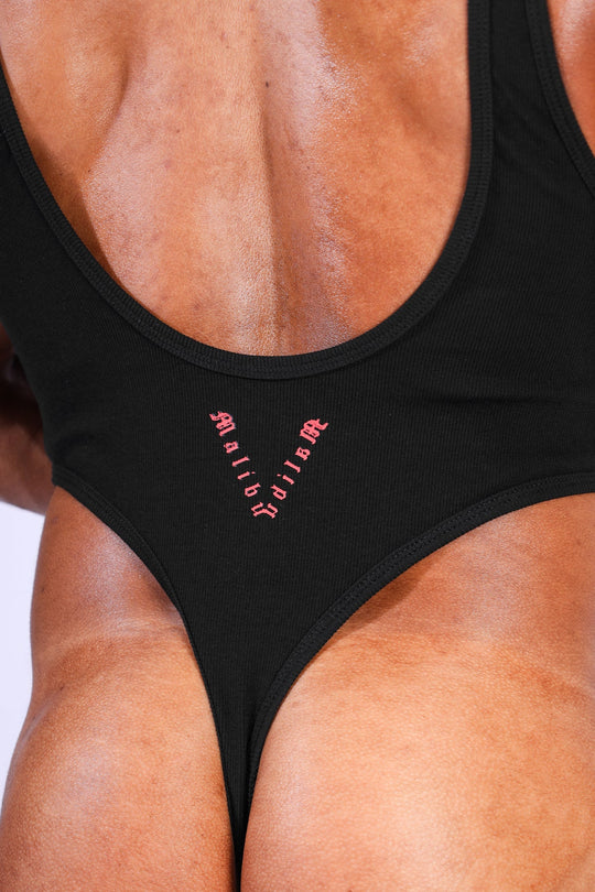 Body de canalé Afterglow - Negro