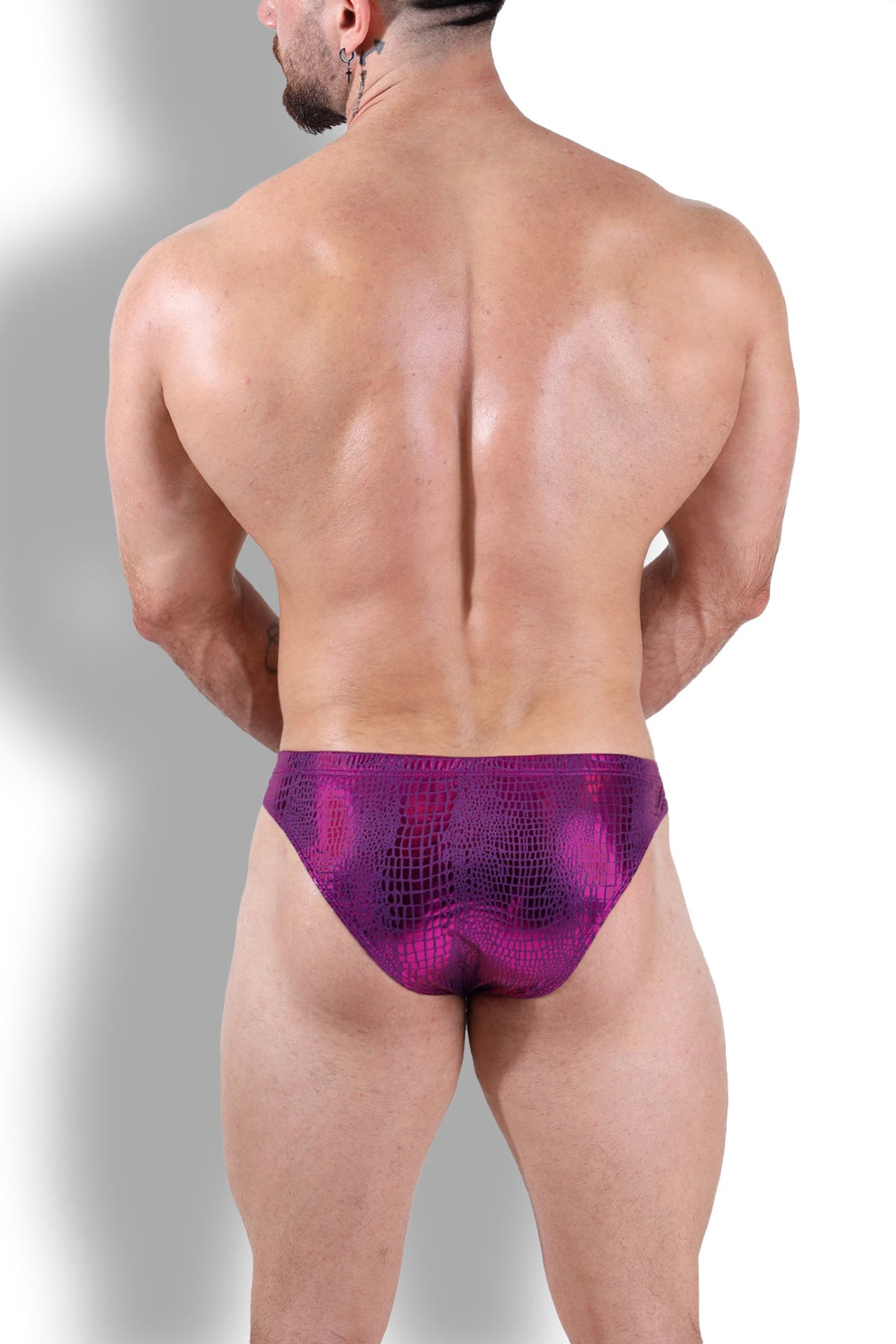 Nocturnal Brief with Bulge Pouch - Hot Pink Croc