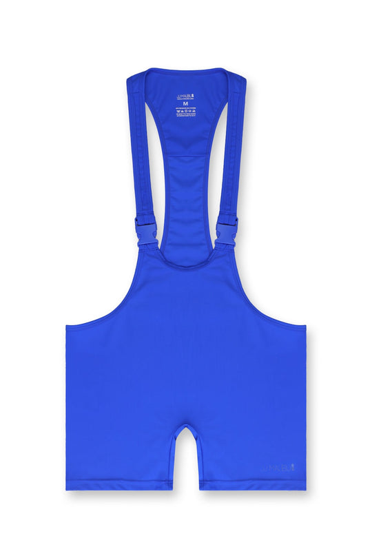 Men's Athletic Wrestling Singlet Bodysuit  - Royal Blue