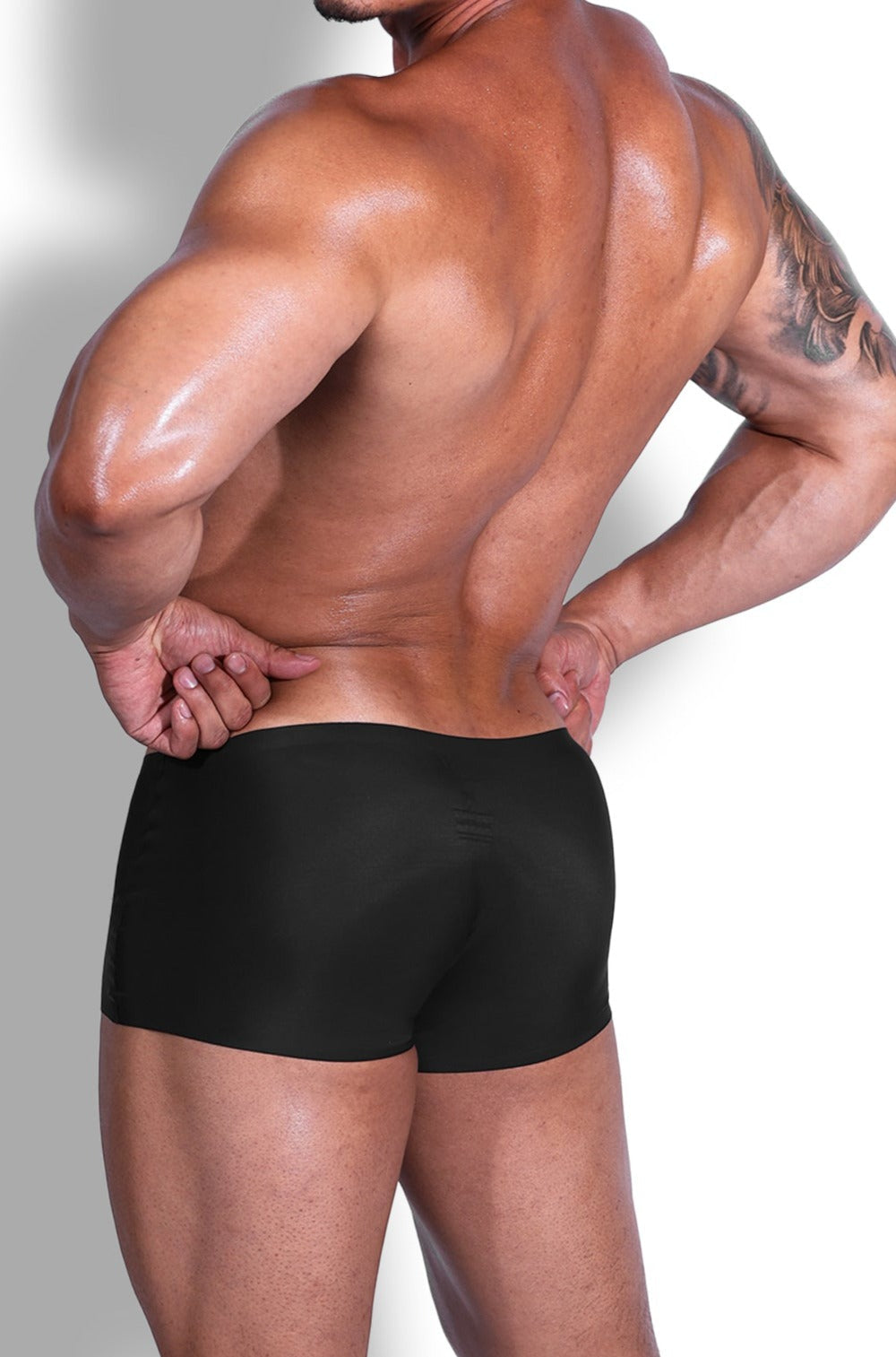 Come-Over Silky Seamless Boxer Briefs - Midnight Black