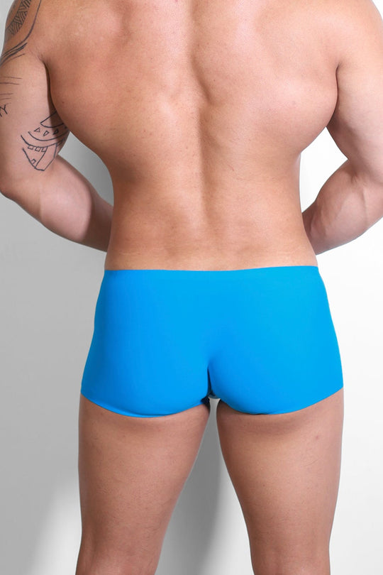 Come-Over Silky Seamless Boxer Briefs - Neon Blue