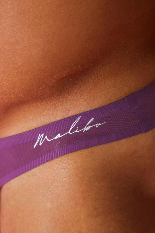 Flawless Feel Seamless Briefs with Mesh Cutout - Royal Purple - JJ Malibu 